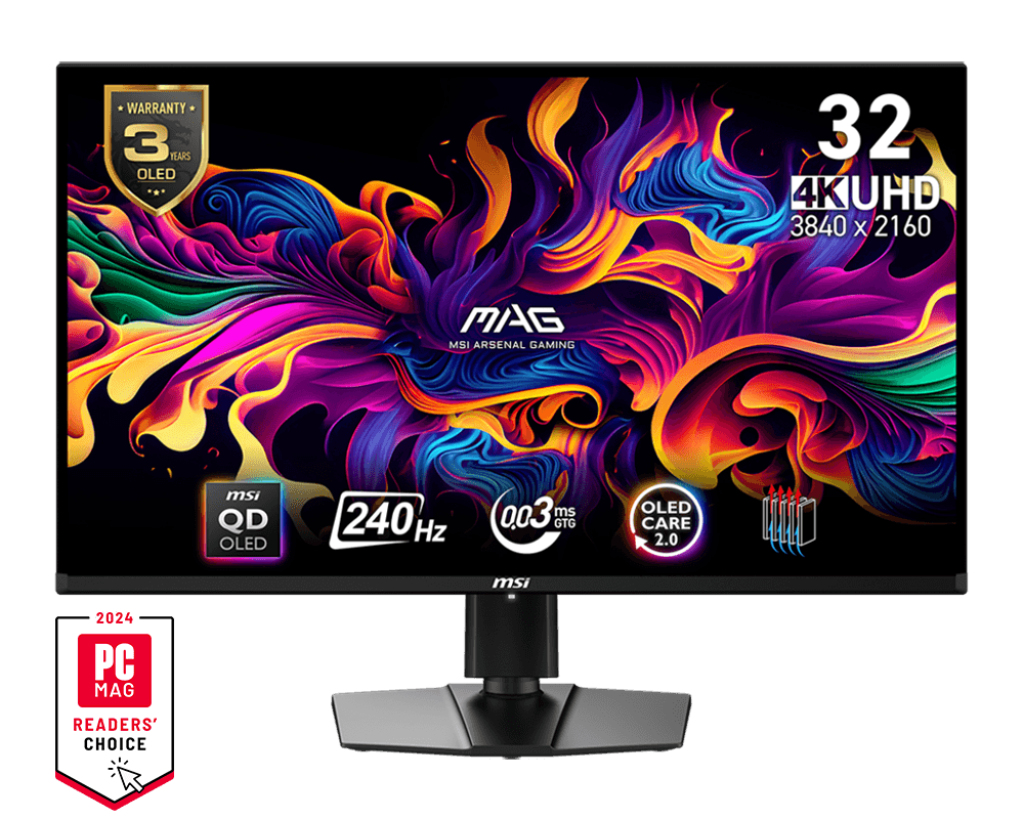 MSI MAG 321UPX QD-OLED 32" 4KUHD 240Hz Gaming Monitor