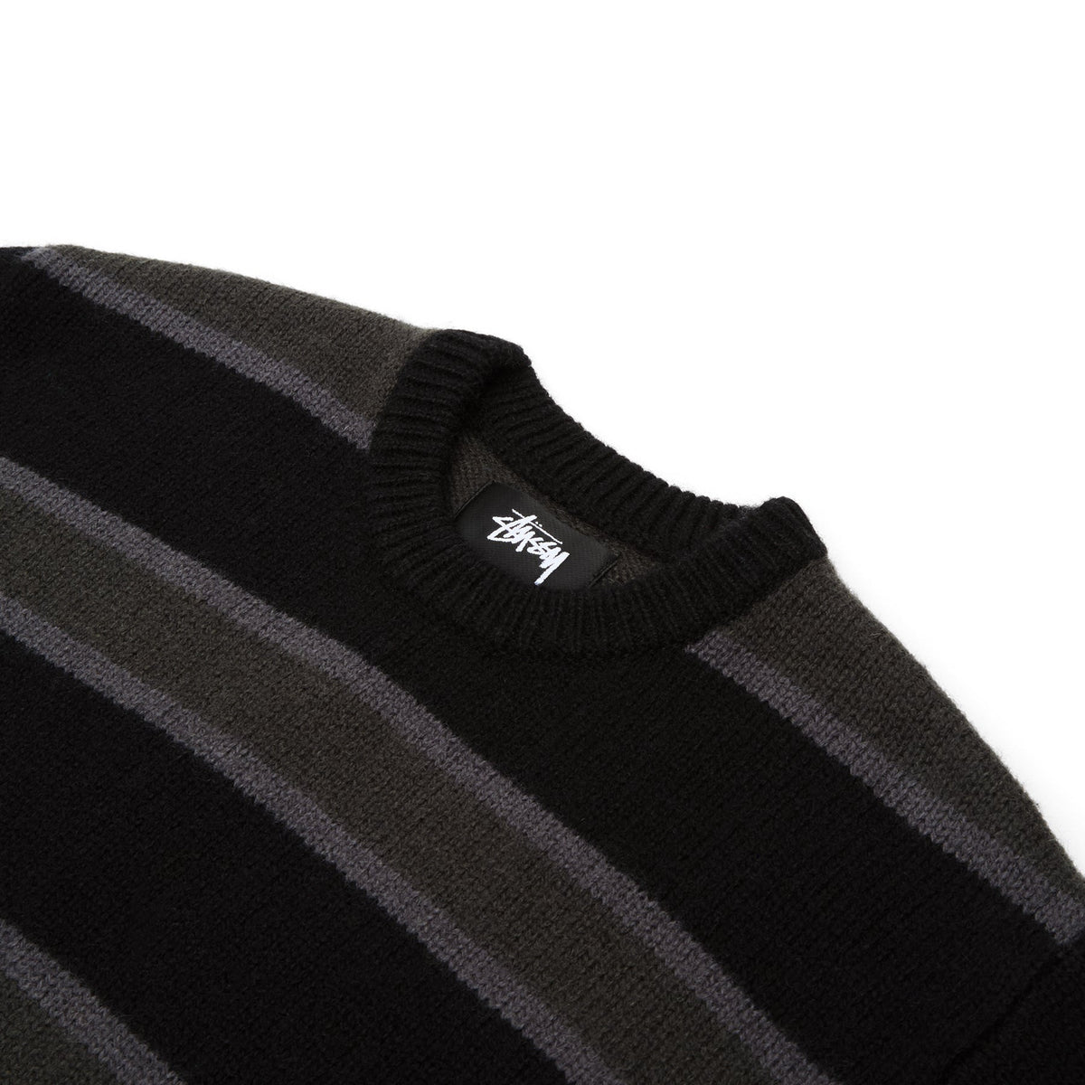 Stussy Striped Wool Sweater (Black)