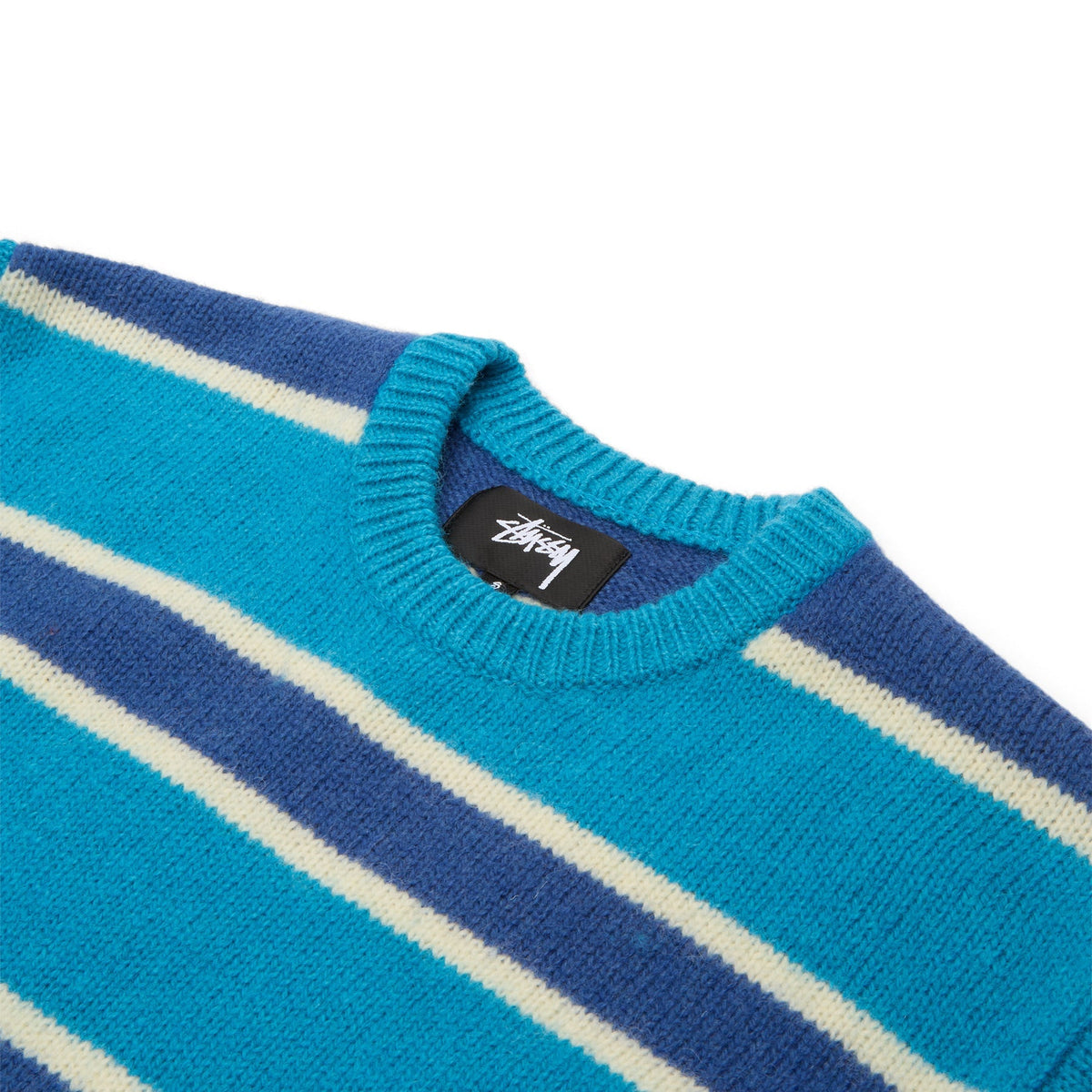 Stussy Striped Wool Sweater (Blue)