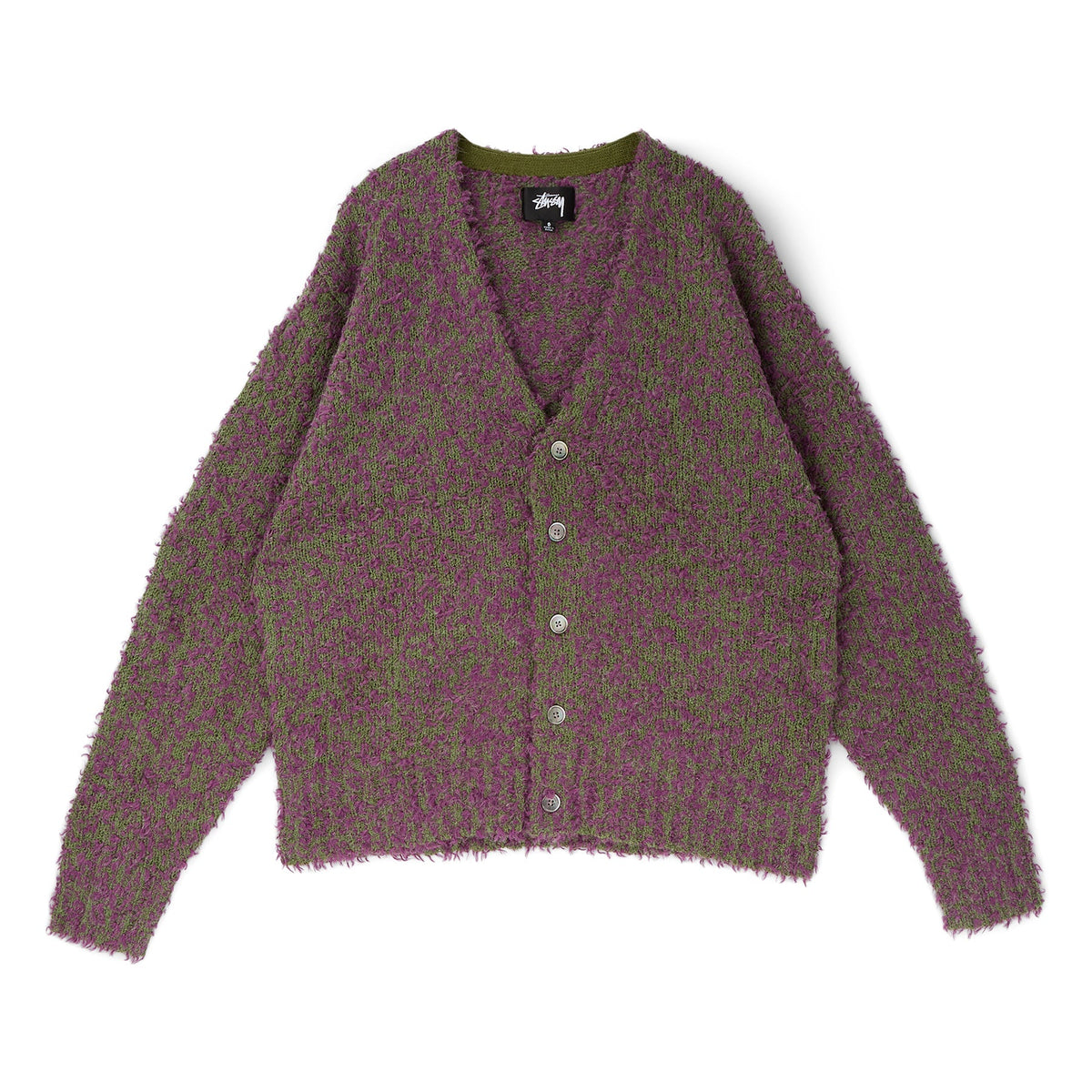 Stussy Textured Cardigan (Purple/Green)