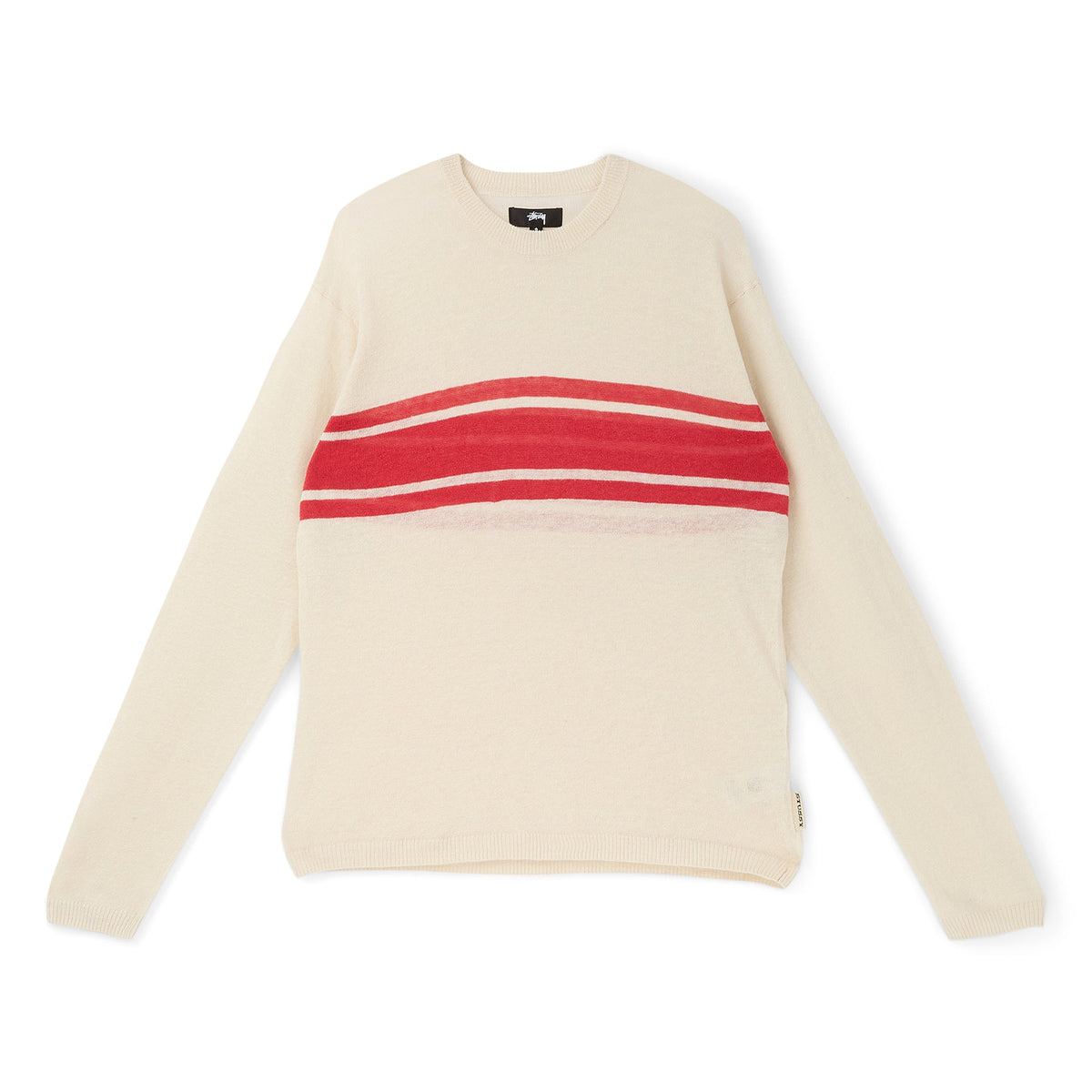 Stussy Striped Long Sleeve Sweater (Bone)
