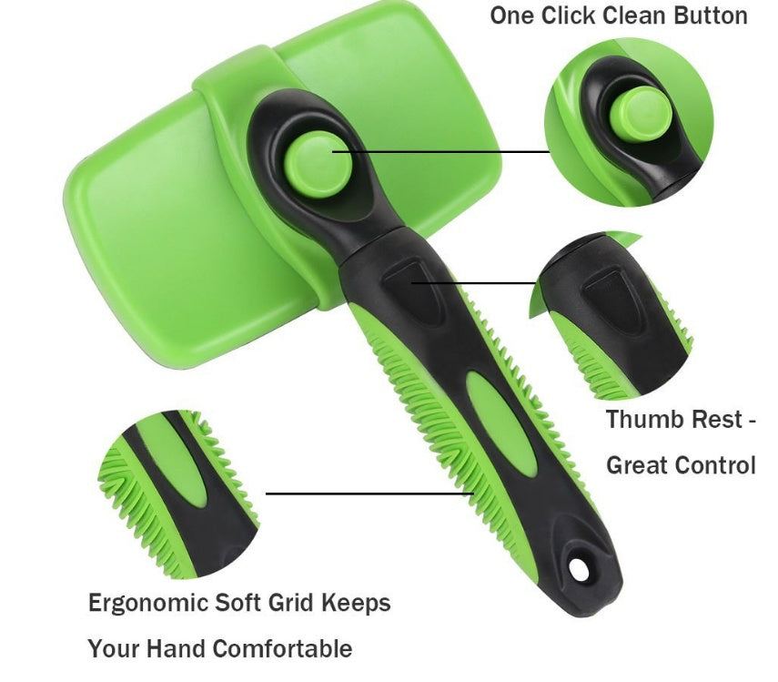 Pet Self-Cleaning Slicker Brush