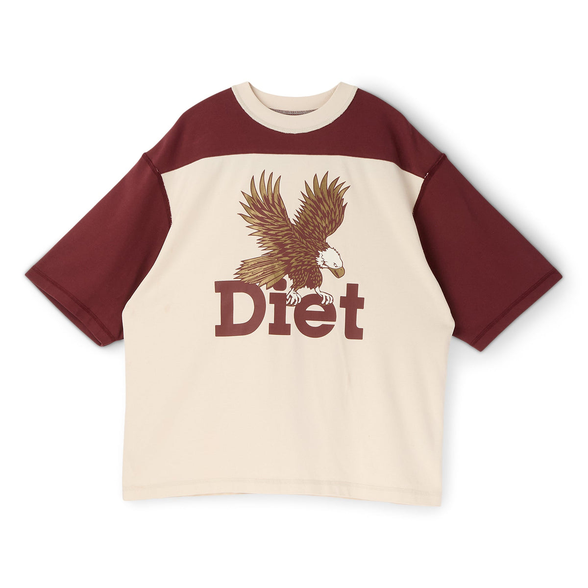 Diet Starts Monday Eagle Yoke Tee (Maroon/Antique White)