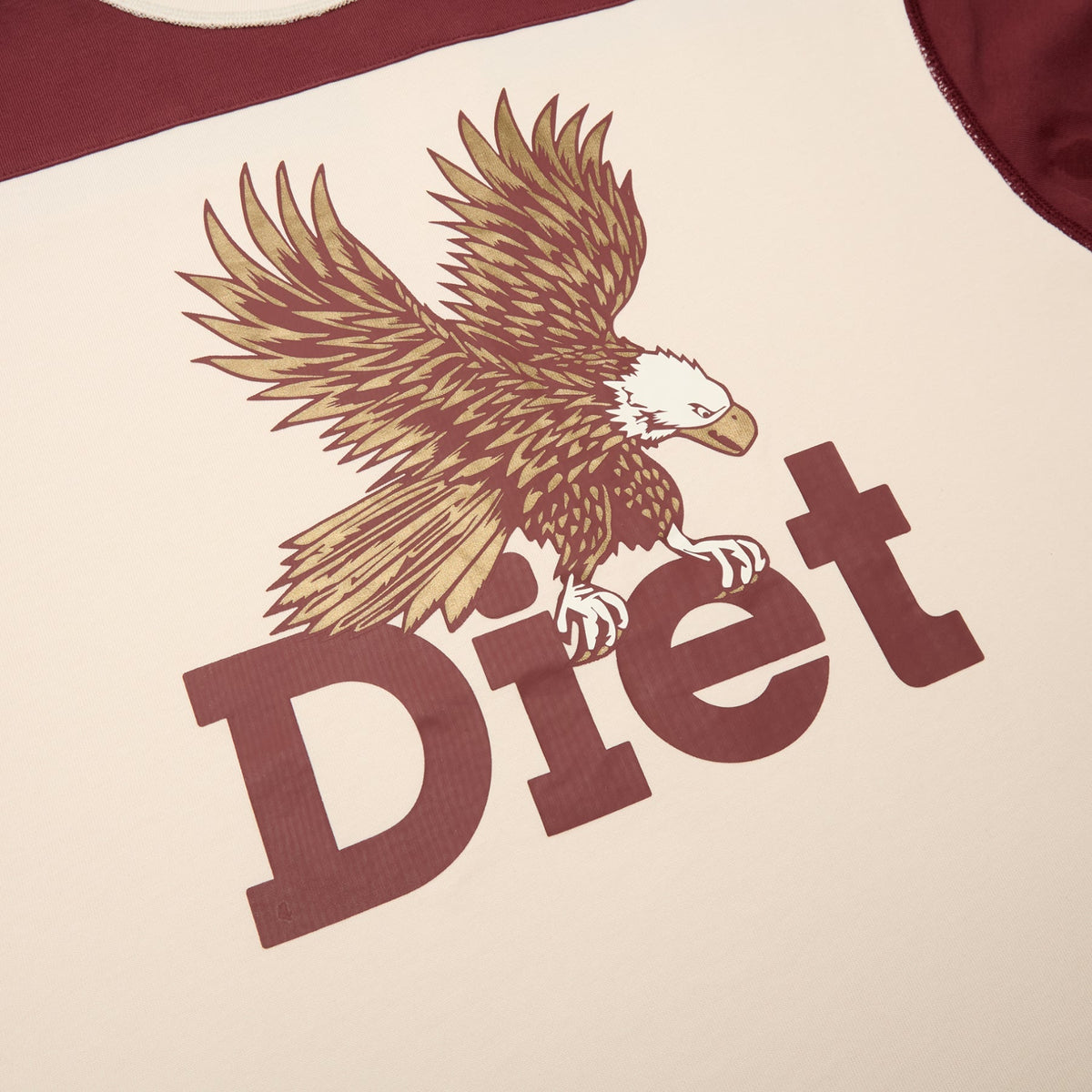 Diet Starts Monday Eagle Yoke Tee (Maroon/Antique White)