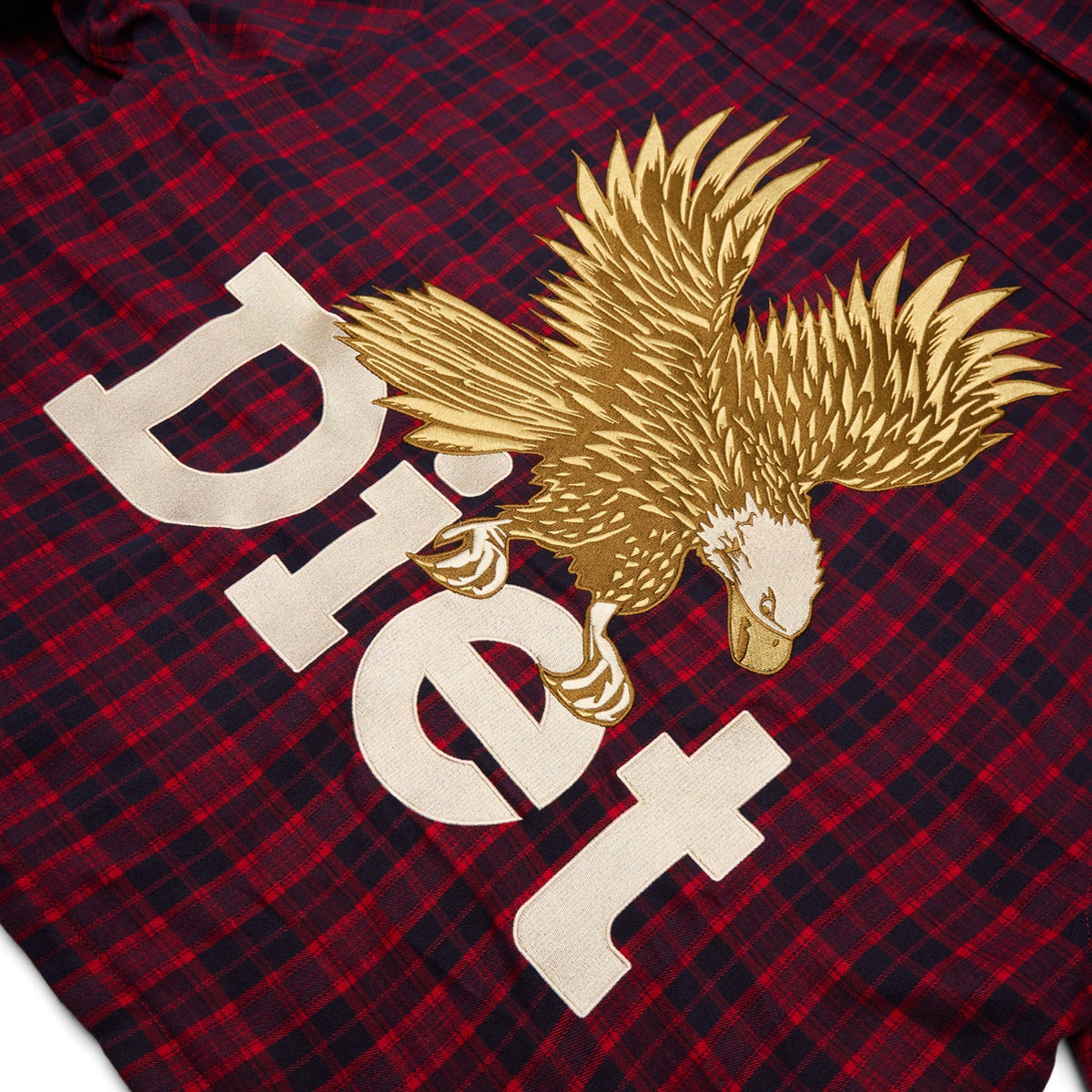 Diet Starts Monday Eagle Hooded Flannel (Red/Navy)