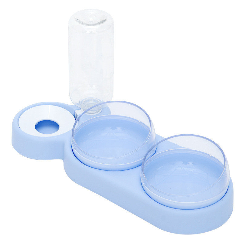 Automatic Pet Feeder with Water Fountain & Raised Double Bowl Stand