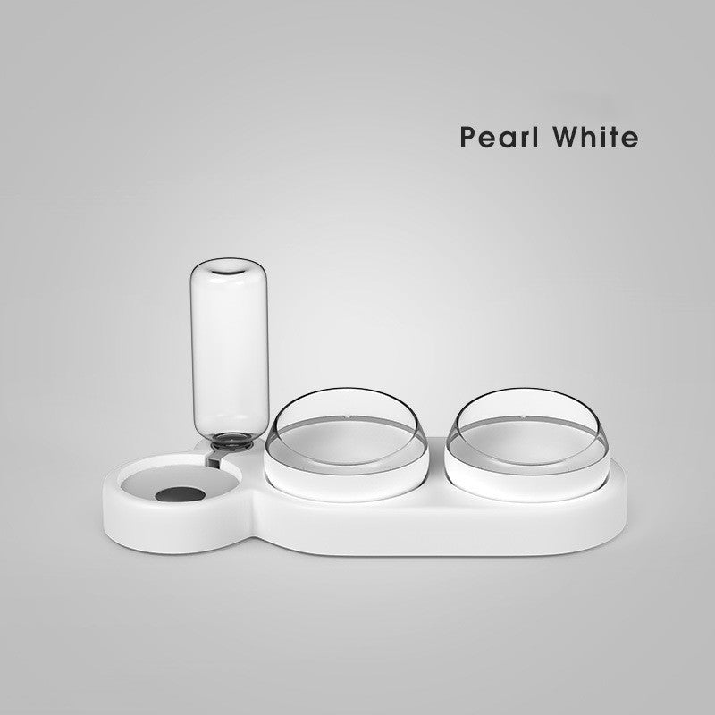 Automatic Pet Feeder with Water Fountain & Raised Double Bowl Stand