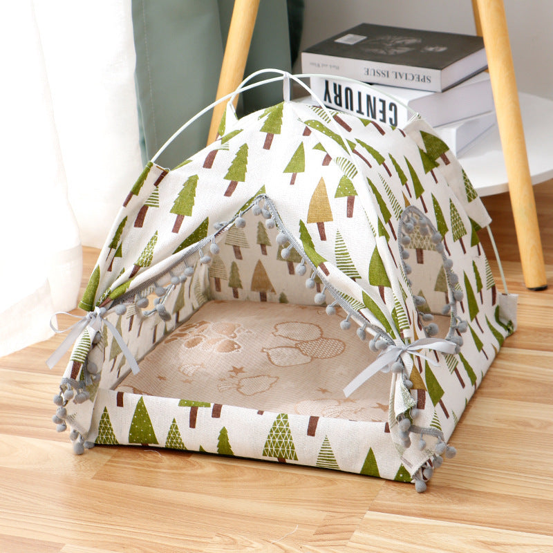 Cat Tent Enclosed Pet Bed