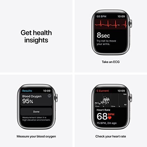 Apple Watch Series 7 (GPS + Cellular, 41mm) Silver Stainless Steel Case with Silver Milanese Loop - MKHF3LL/A