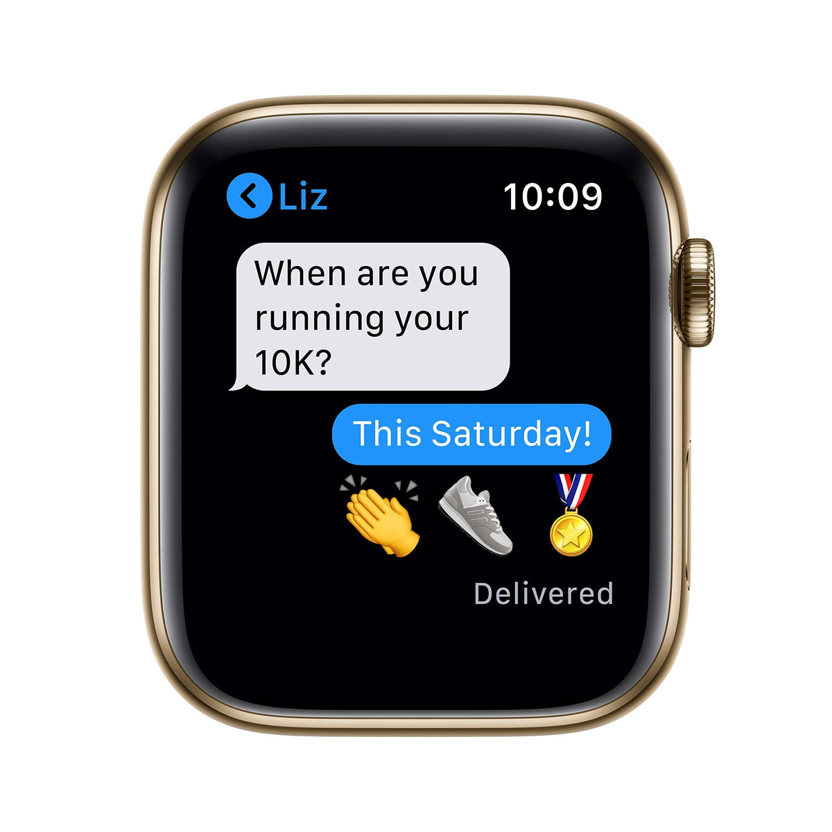Apple Watch Series 6 (GPS + Cellular, 44mm) - Gold Stainless Steel Case with Gold Milanese Loop - M07P3LL/A
