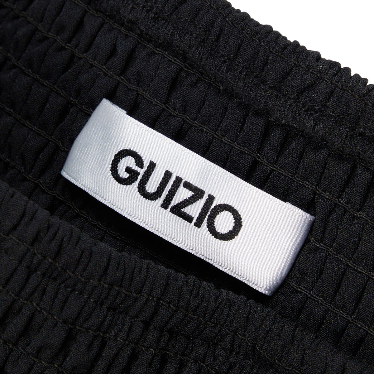 Danielle Guizio Constance Smocked Skirt (Black)