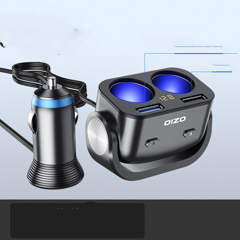 Dual USB Car Charger with Charging Cable