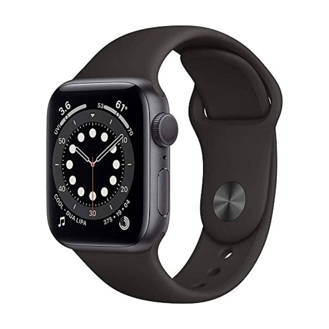Apple Watch Series 6 (GPS + Cellular, 40mm) - Space Gray Aluminum Case with Black Sport Band - M02Q3LL/A