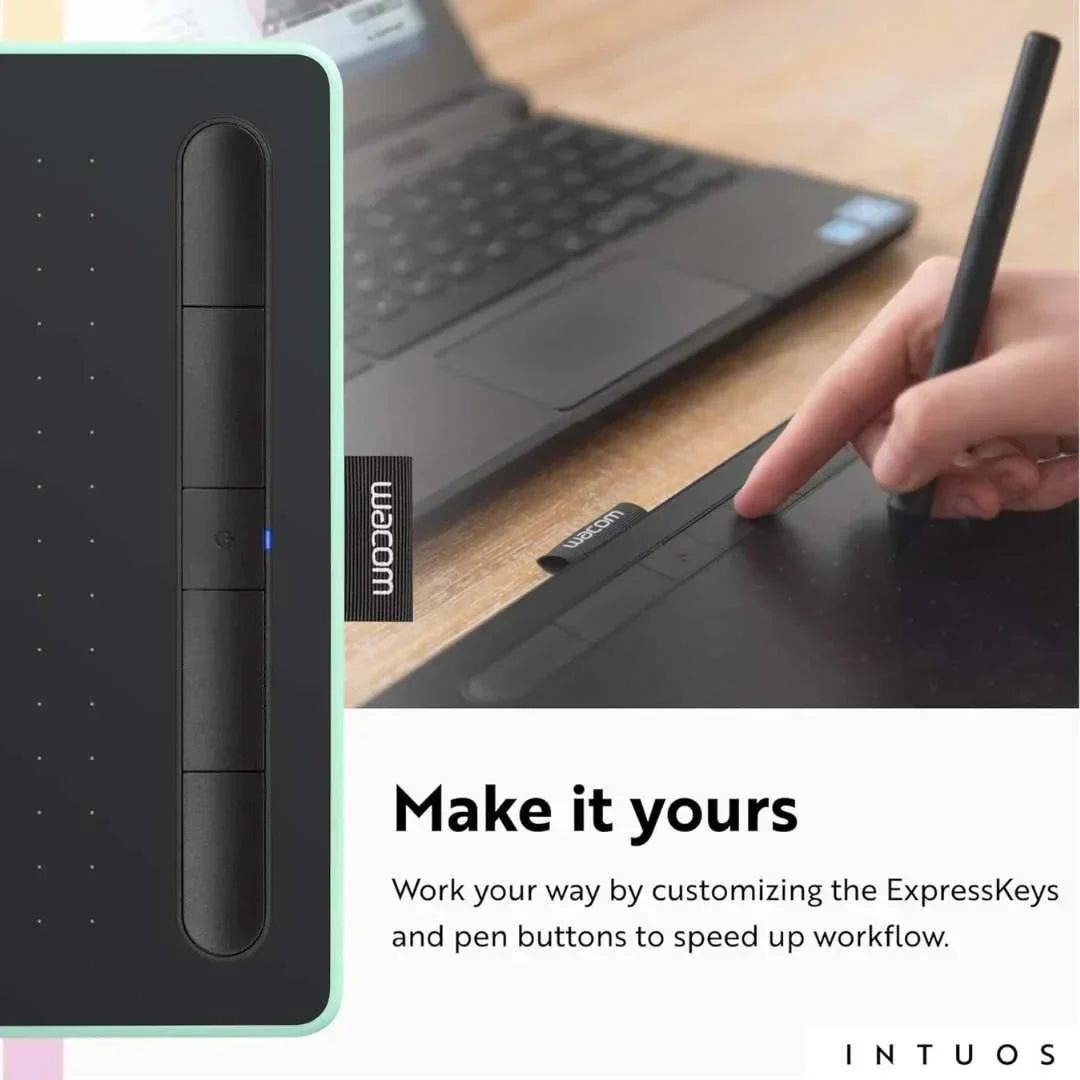 Wacom Intuos Small Bluetooth Graphics Drawing Tablet – Pistachio – CTL4100WLE0