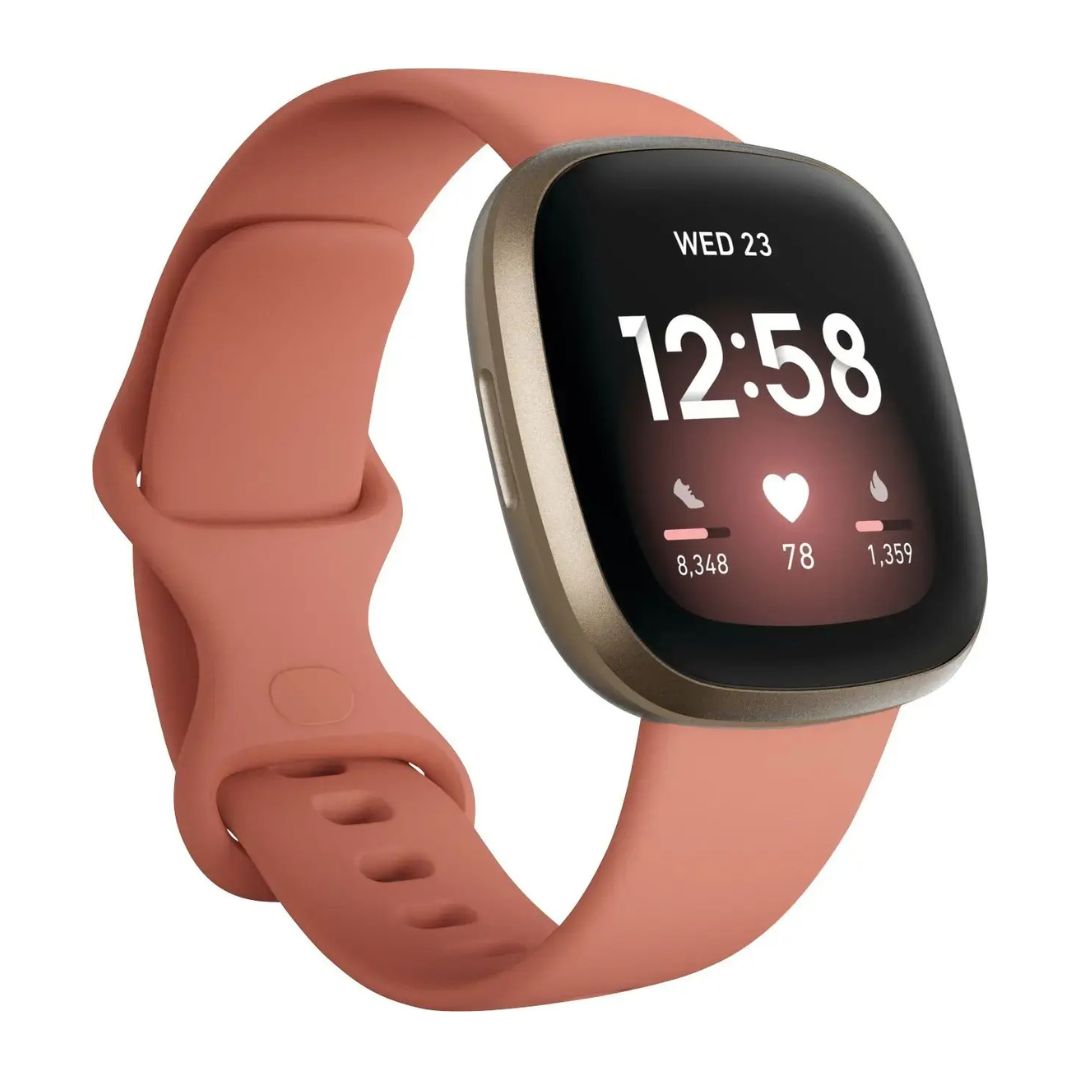 Fitbit Versa 3 – Health & Fitness Smartwatch – Soft Gold – FB511GLPK