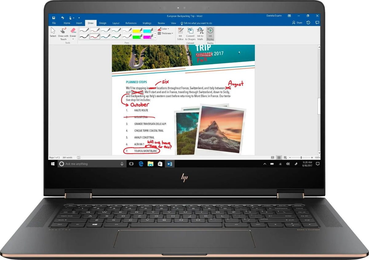 HP Spectre x360 2in1 UHD Touch-i7-8550U-16GB RAM-MX150 - 512GB SSD - 15-ch0011nr