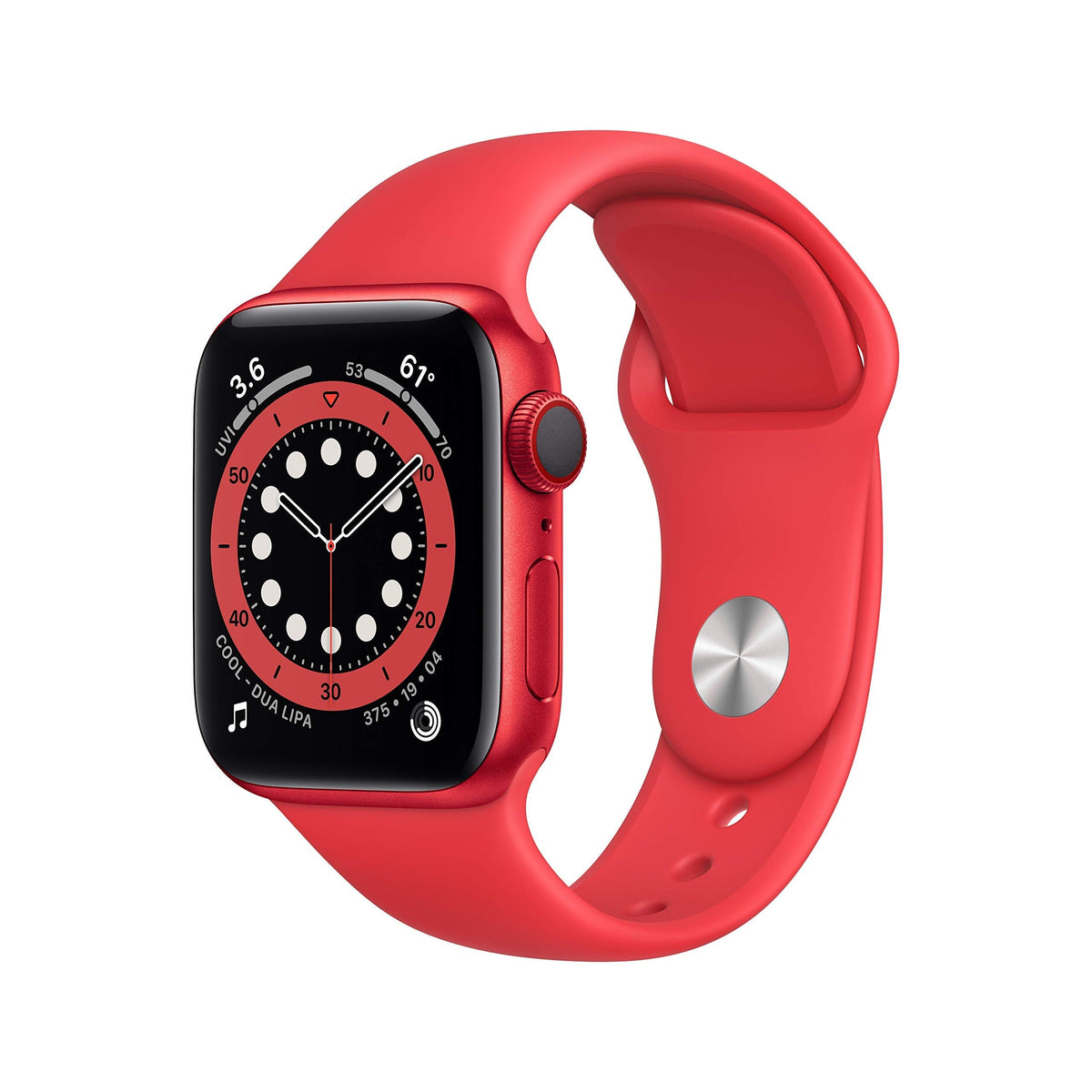 Apple Watch Series 6 GPS + Cellular, 40mm RED Aluminum Case with RED Sport Band - M02T3LL/A