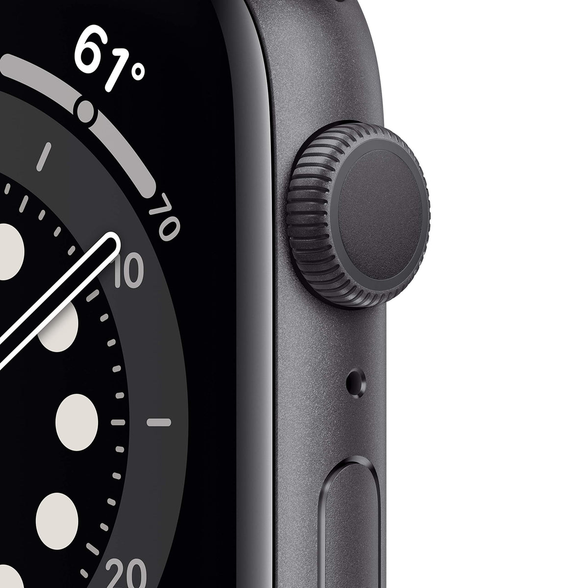 Apple Watch Series 6 GPS 44mm Space Gray Aluminum Case with Black Sport Band - M00H3LL/A