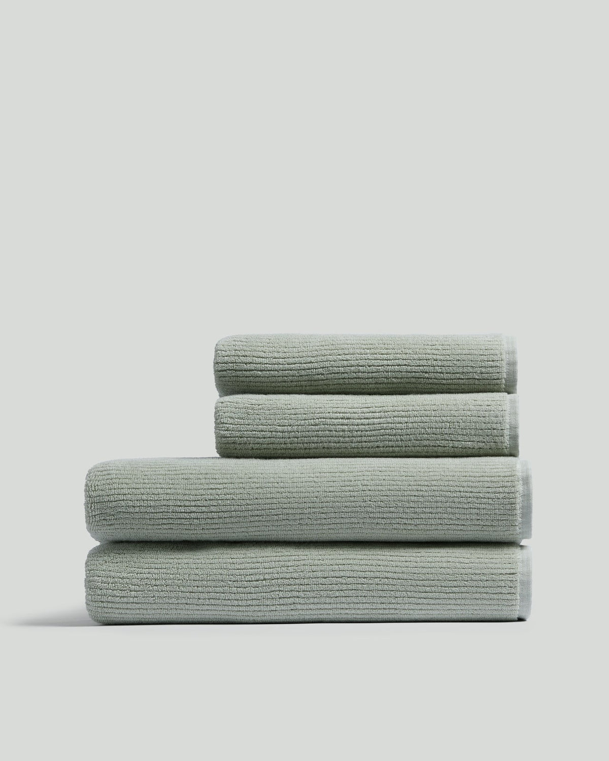 2+2 Soft Rib Bath Bundle - Sage