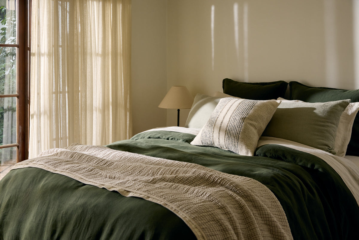 Taos Stripe Pillow Cover - FINAL SALE (Natural with Soft Black)