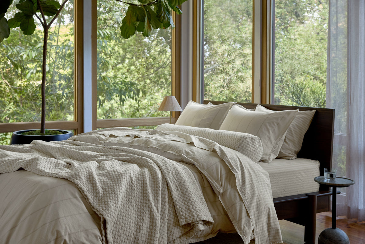 Percale Sheet Set - Bone Stripe TW/XL