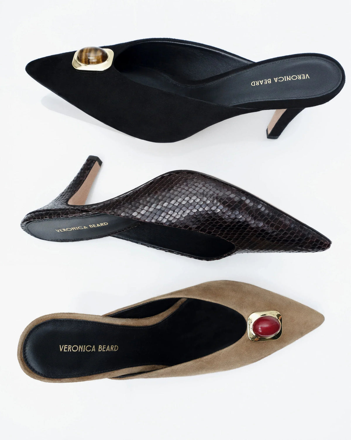 Rochelle Snake-Embossed Mule