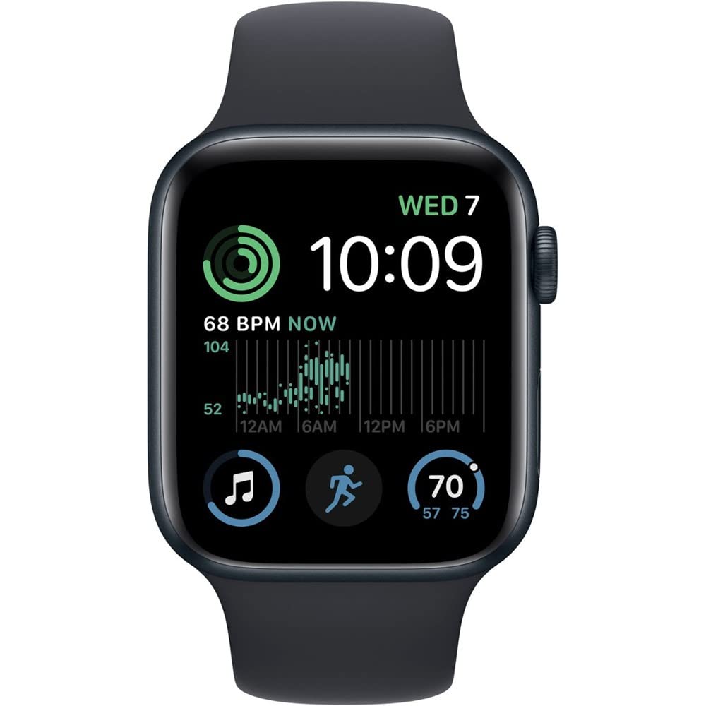 Apple Watch SE 2nd Generation (GPS+Cellular) 40mm Aluminum Case with Midnight Sport Band - S/M