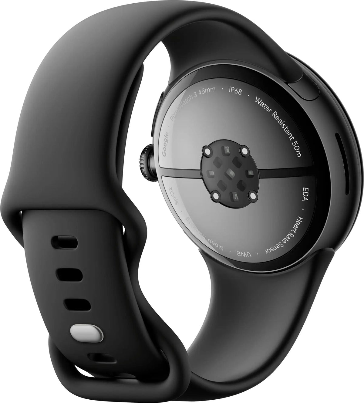 Google Pixel Watch 3 (Wi-Fi) – 45mm Matte Black Case with Obsidian Band – GA05785-US