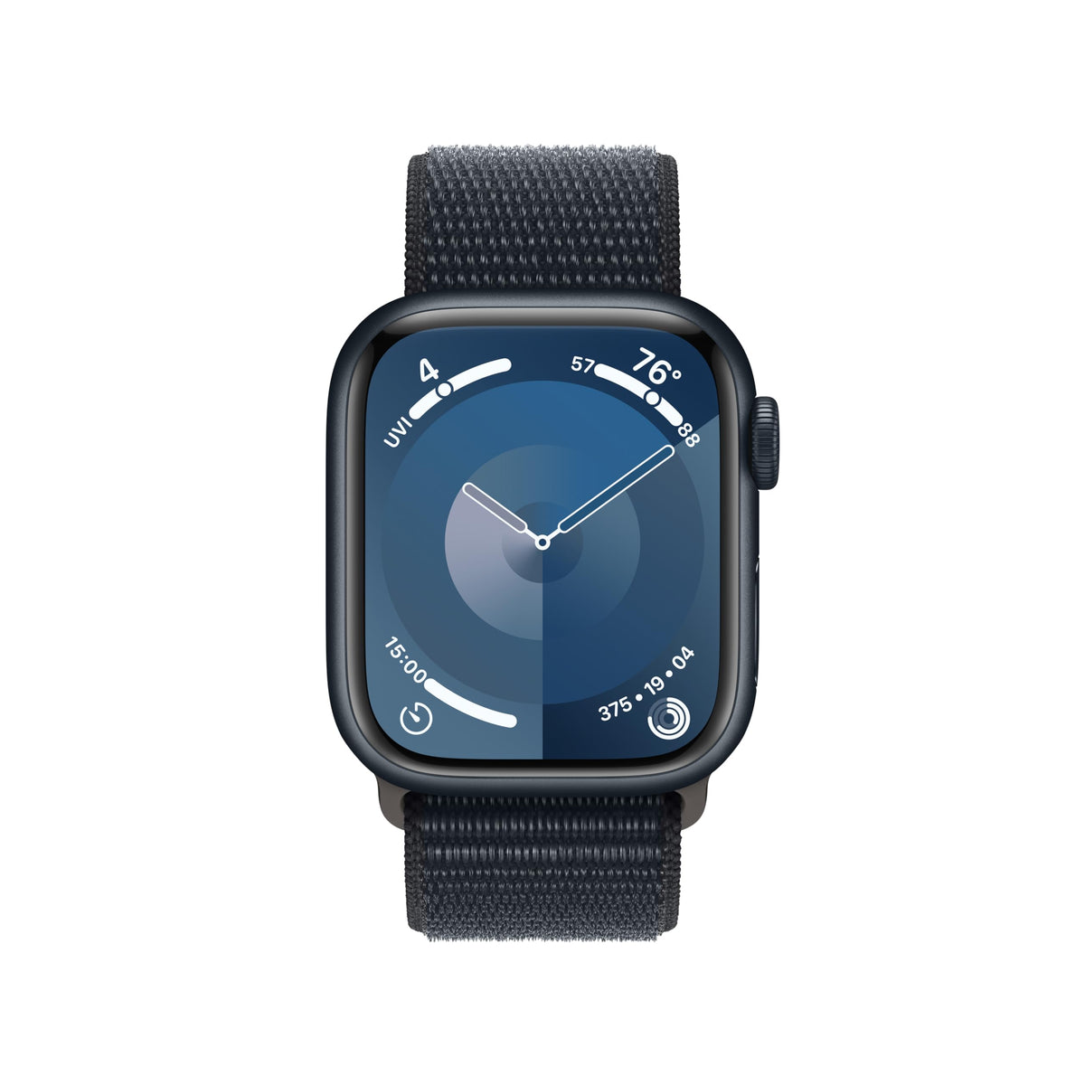 Apple Watch Series 9 (GPS + Cellular) – 41mm Midnight Aluminum Case with Midnight Sport Loop – One Size – MRHU3LW/A