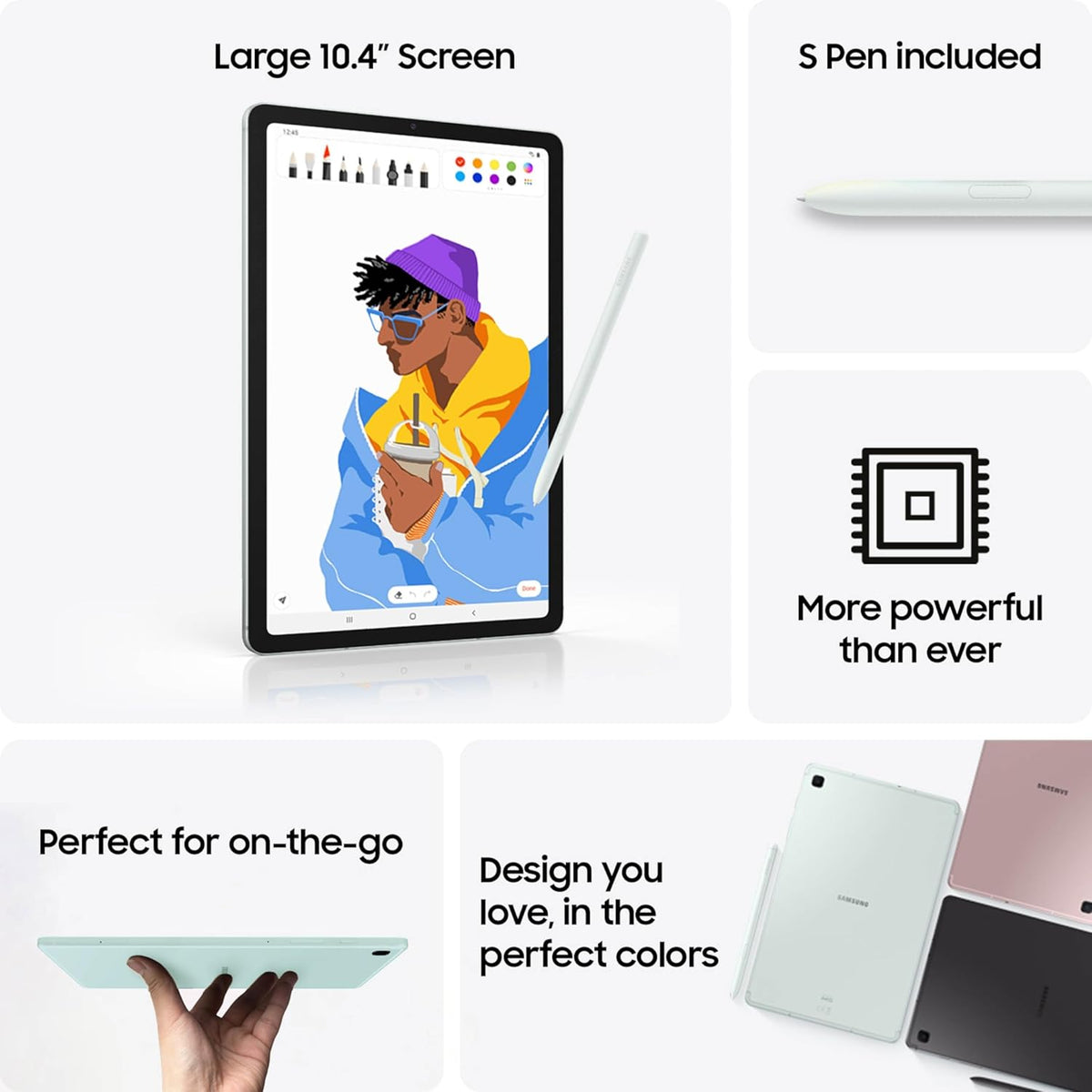 Samsung Galaxy Tab S6 Lite (2024) – 10.4" – Wi-Fi – 128GB – Chiffon Rose – SM-P620NZIEXAR