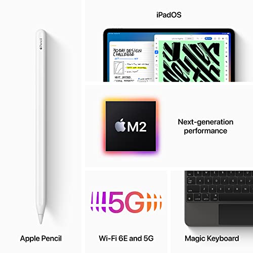 Apple iPad Pro (11-inch, 4th Gen, 2022) – M2 Chip – 256GB – Wi-Fi + Cellular – Silver – MP583LL/A