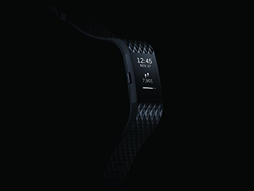 Fitbit Charge 2 Heart Rate + Fitness Wristband, Special Edition – Gunmetal, Large – FB407GMBKL