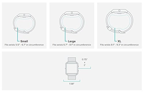 Fitbit Blaze Smart Fitness Watch (Small) – Gunmetal – FB502GMBKS
