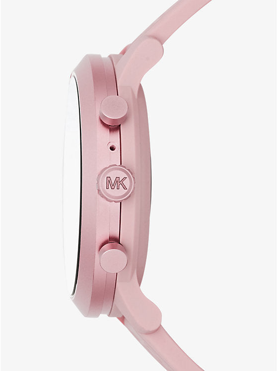 Michael Kors Gen 4 MKGO Smartwatch – 43mm Aluminum – Pink with Pink Silicone Band – MKT5070
