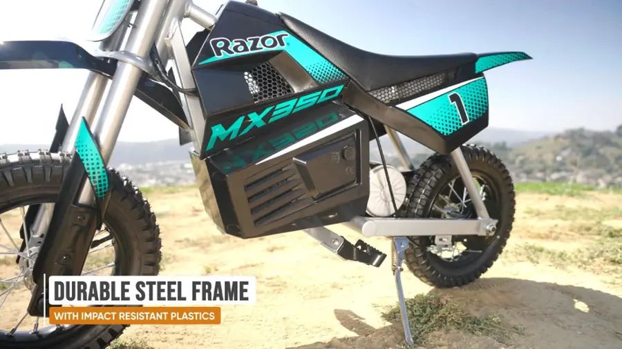 Razor - Dirt Rocket MX350 w/ 7 miles Max Operating Range and 14 mph Max Speed - Teal/Black - 15128045