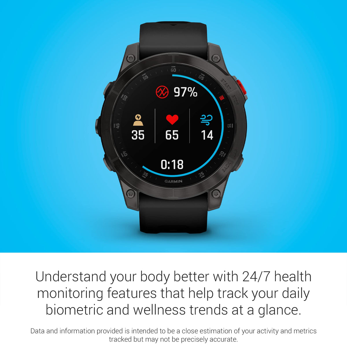Garmin epix (Gen 2) GPS Smartwatch – 47mm – Fiber-Reinforced Polymer with Titanium Bezel – 010-02582-10