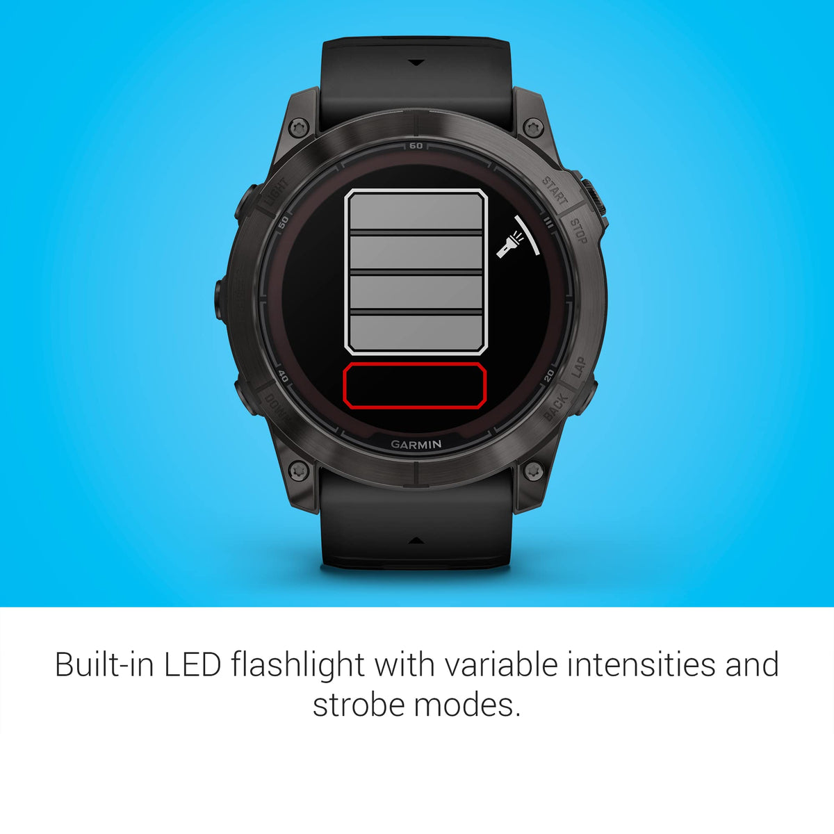 Garmin fēnix 7X Pro Sapphire Solar GPS – Carbon Gray DLC Titanium with Black Silicone Band – 010-02778-10