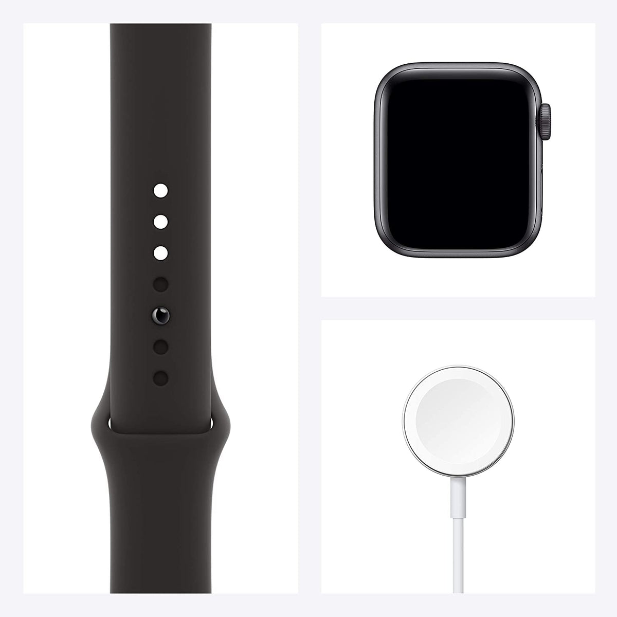 Apple Watch SE (1st Generation) (GPS) – 40mm – Space Gray Aluminum Case with Black Sport Band – MYDP2LL/A