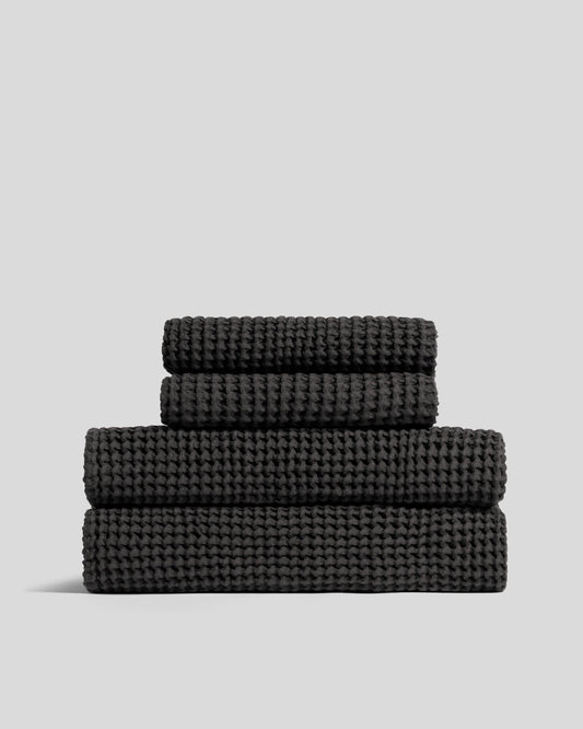2+2 Waffle Bath Bundle - Onyx