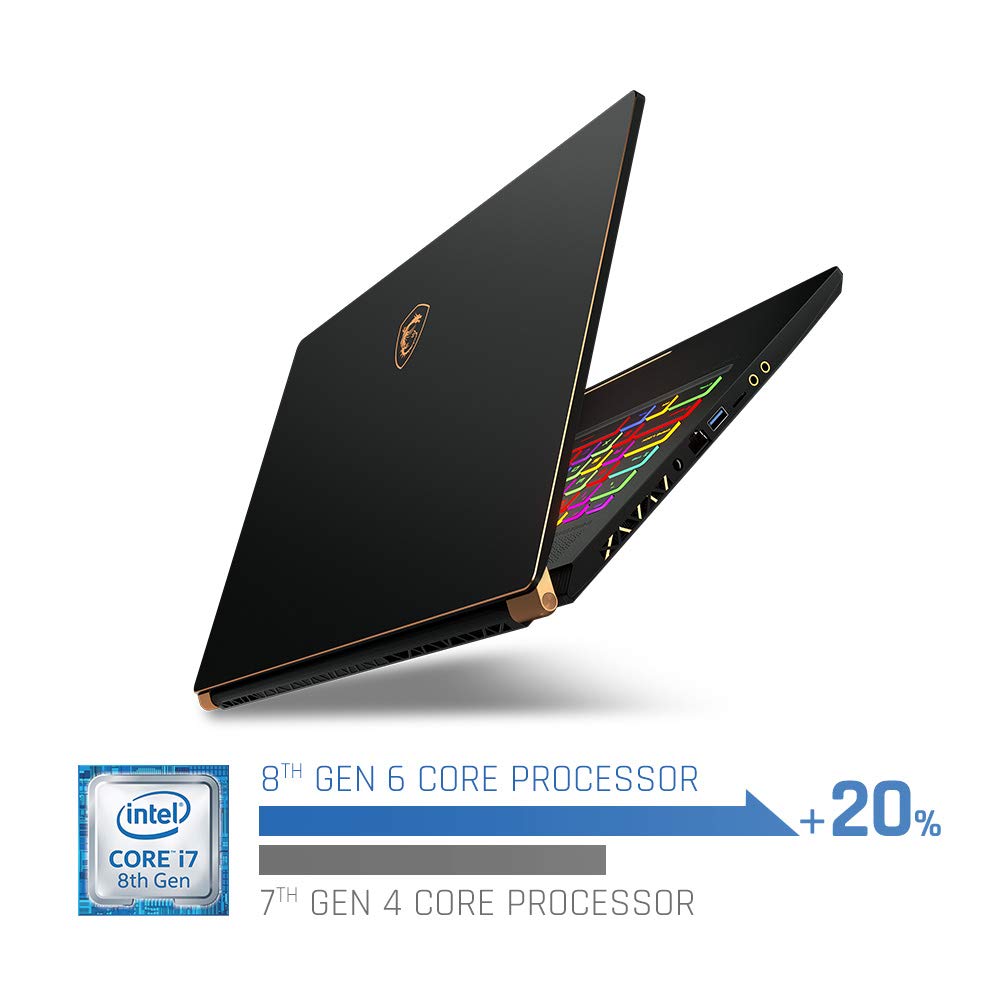 MSI GS75 Stealth-204 17.3" Gaming Laptop , 144Hz 3ms, Intel i7-8750H , NVIDIA RTX 2060 6G, 16GB RAM, 256GB NVMe SSD