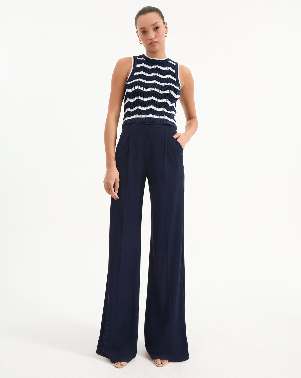 Jerrel Cropped Knit Tank Top