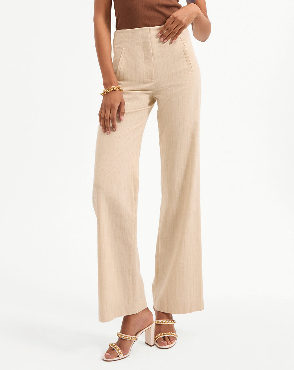 Jude Metallic Pinstripe Pant