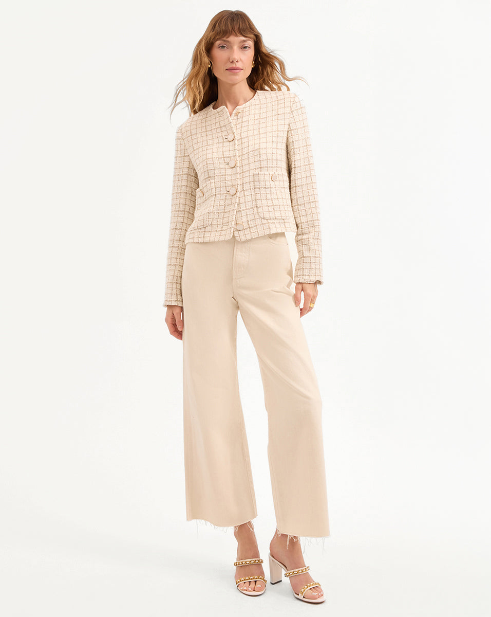 Andrea Metallic Tweed Jacket