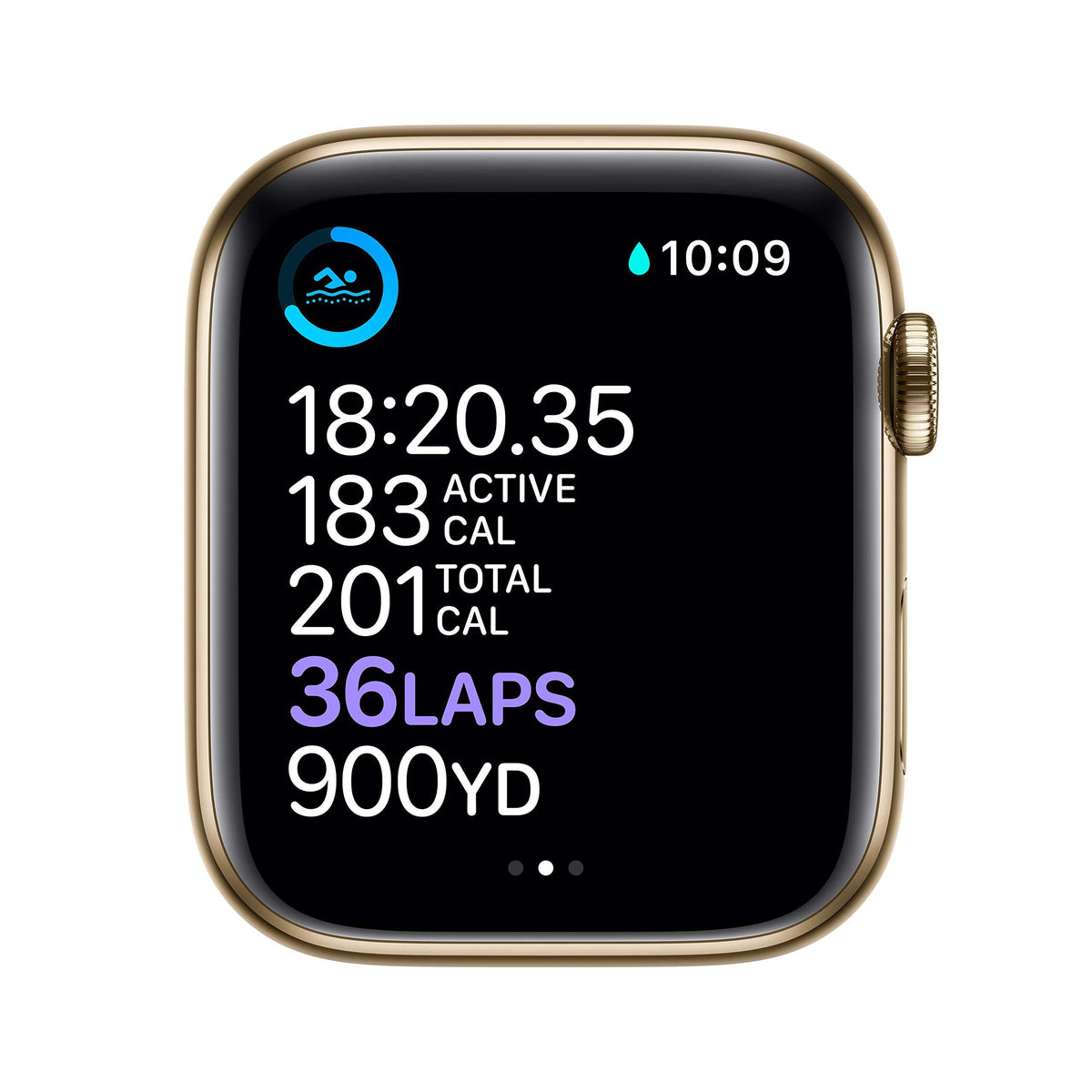 Apple Watch Series 6 (GPS + Cellular, 44mm) - Gold Stainless Steel Case with Gold Milanese Loop - M07P3LL/A