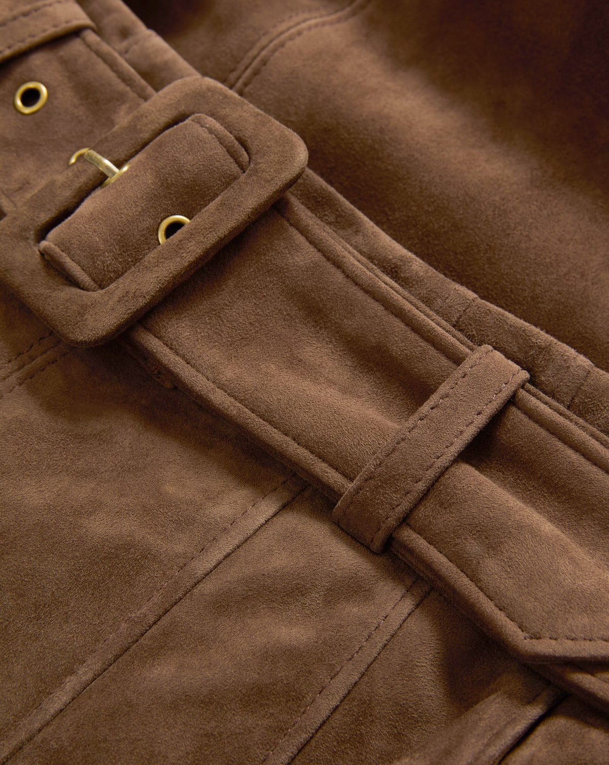 Alexie Suede Midi Skirt
