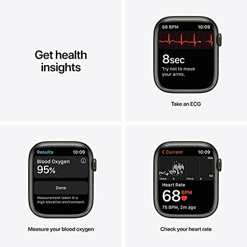Apple Watch Series 7 (GPS) 45mm Green Aluminum Case with Clover Sport Band - Green - MKN73LL/A