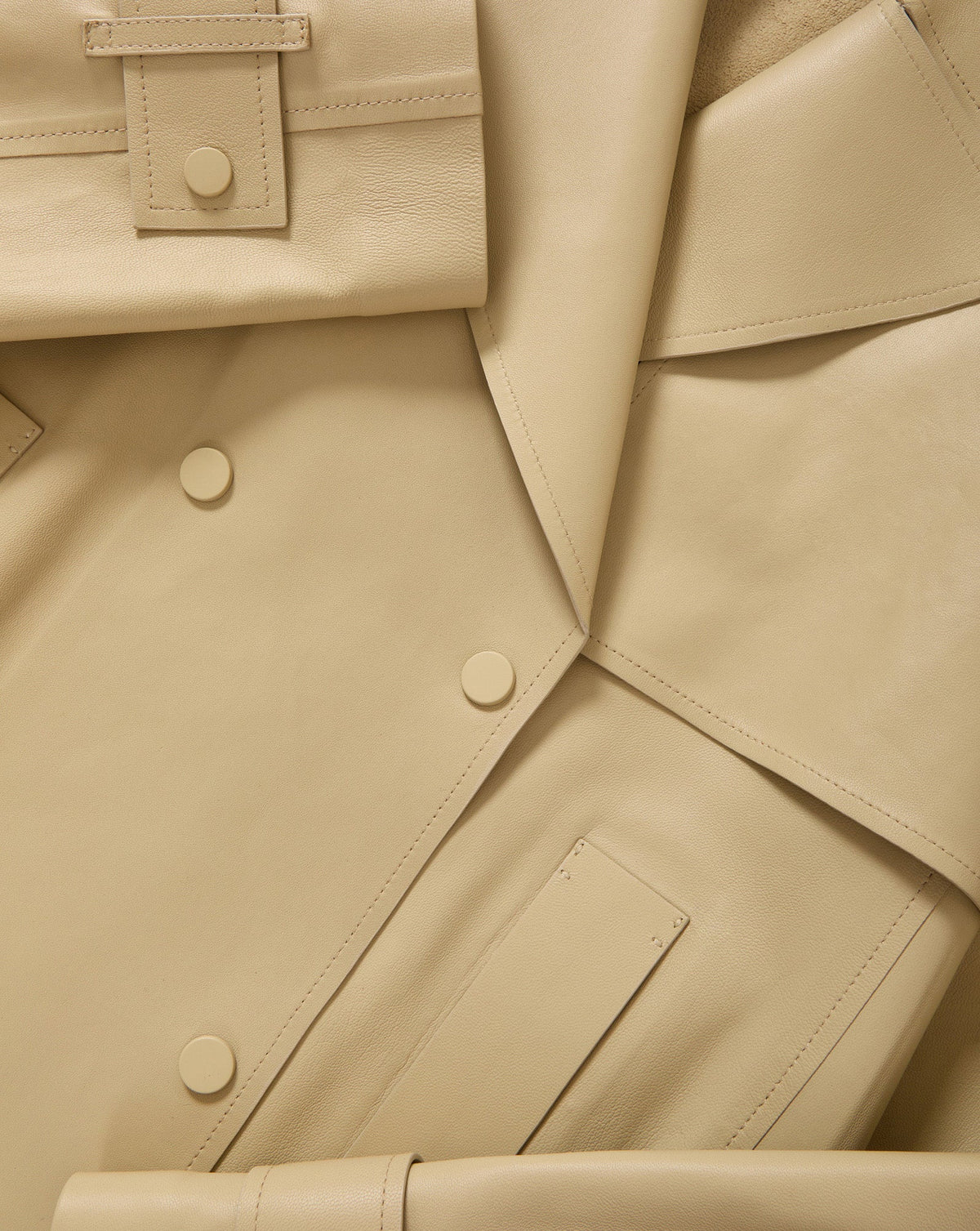 Heathcliff Cropped Leather Trench Coat