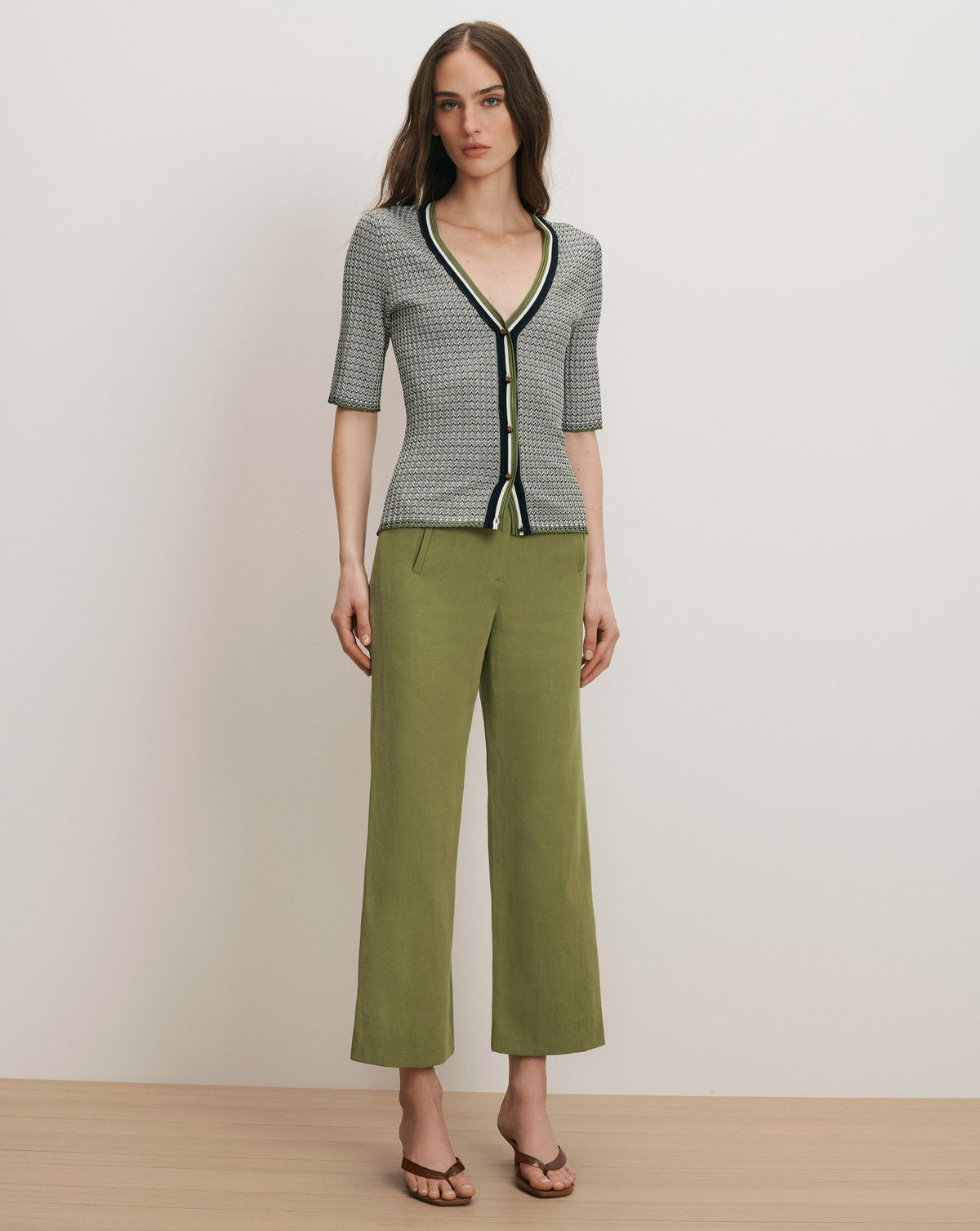 Calliope Knit Button-Front Top