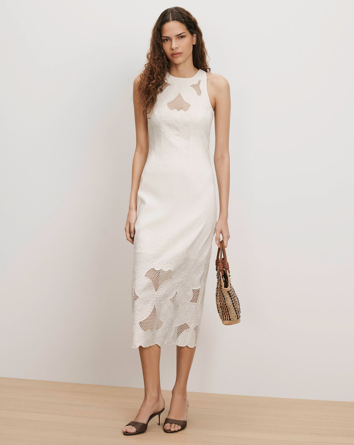 Upten Eyelet Midi Dress