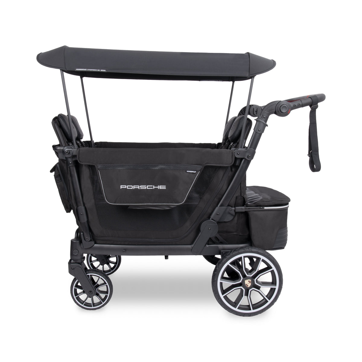 WonderFold L4 Quad (4 Seater) Stroller Wagon with Non-Electric Wheels